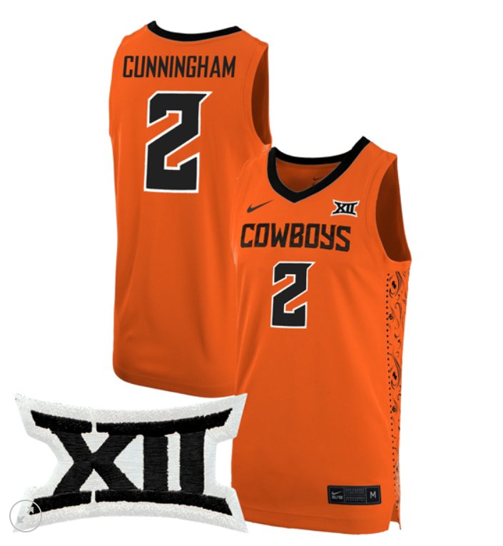 Men's Case Kunninghams Jersey #2 Oklahoma State Cowboys Nike NCAA Basketball Stiched Orange