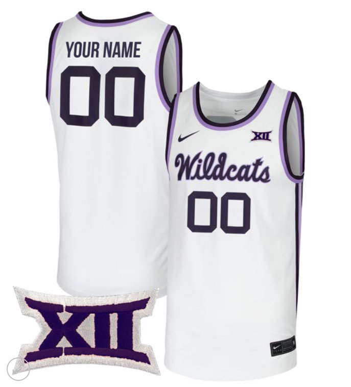 Custom Kansas State Wildcats Jersey Ncaa College Basketball Stiched White