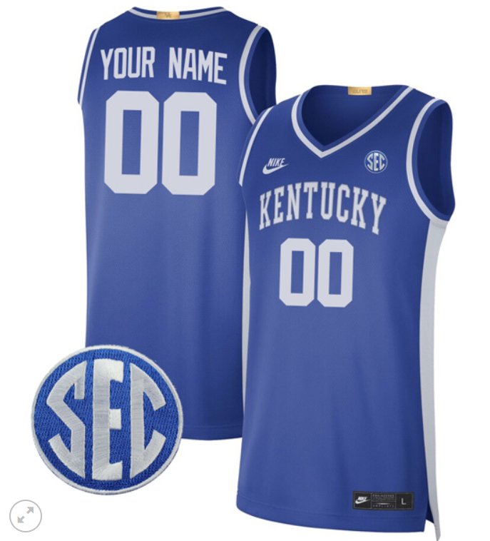 Custom Kentucky Wildcats Jersey College Basketball Stiched Limited Retro Royal