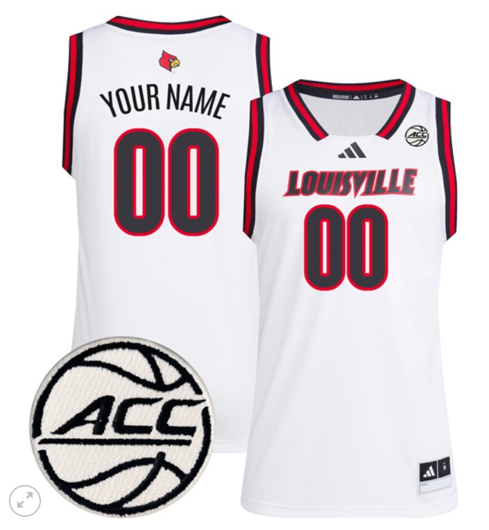 Custom Louisville Cardinals Jersey College Basketball Stiched Retro White
