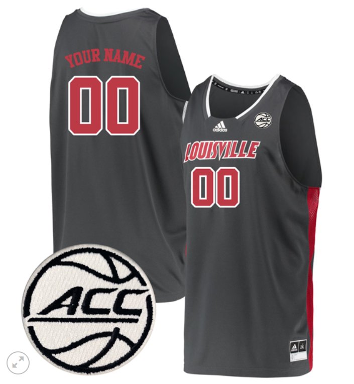 Custom Louisville Cardinals Jersey College Basketball Stiched Retro Grey