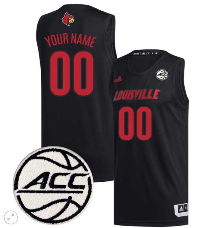 Custom Louisville Cardinals Jersey College Basketball Stiched Black