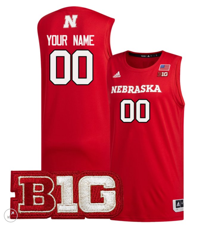 Custom Nebraska Cornhuskers Jersey College Basketball Stiched Scarlet