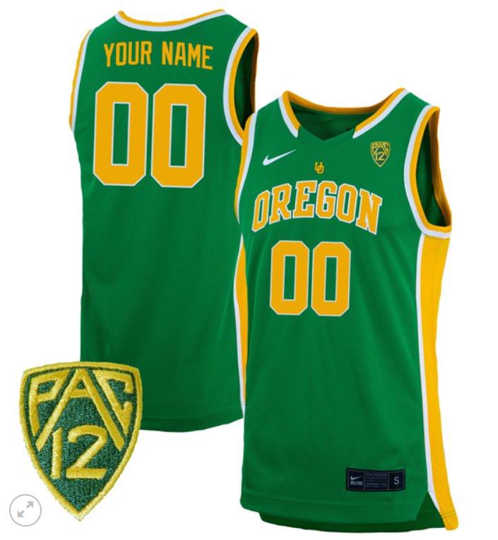Custom Oregon Ducks Jersey College Basketball Stiched Retro Green