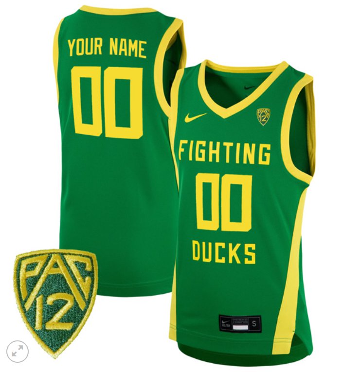 Custom Oregon Ducks Jersey College Basketball Stiched Green
