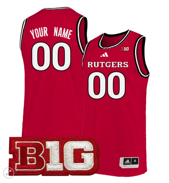 Custom Rutgers Scarlet Knights Jersey College Basketball Stiched Home Scarlet