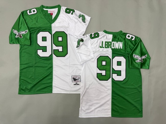 Men's Philadelphia Eagles #99 Jerome Brown Split 2000 Throwback Stitched Jersey