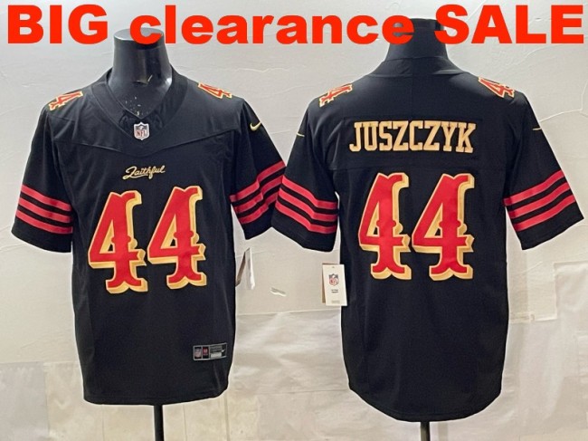 Clearance SALE Mens & Womens & Youth San Francisco 49ers #44 Kyle Juszczyk 2025 “Rivalries” F.U.S.E. Stitched Limited Jersey Black