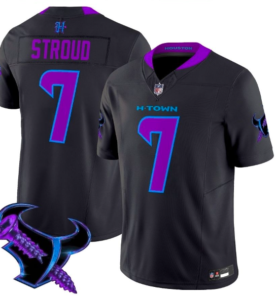 Men's Houston Texans #7 C.J. Stroud Navy F.U.S.E. 2025 DJ SCREW Vapor Limited Stitched Jersey