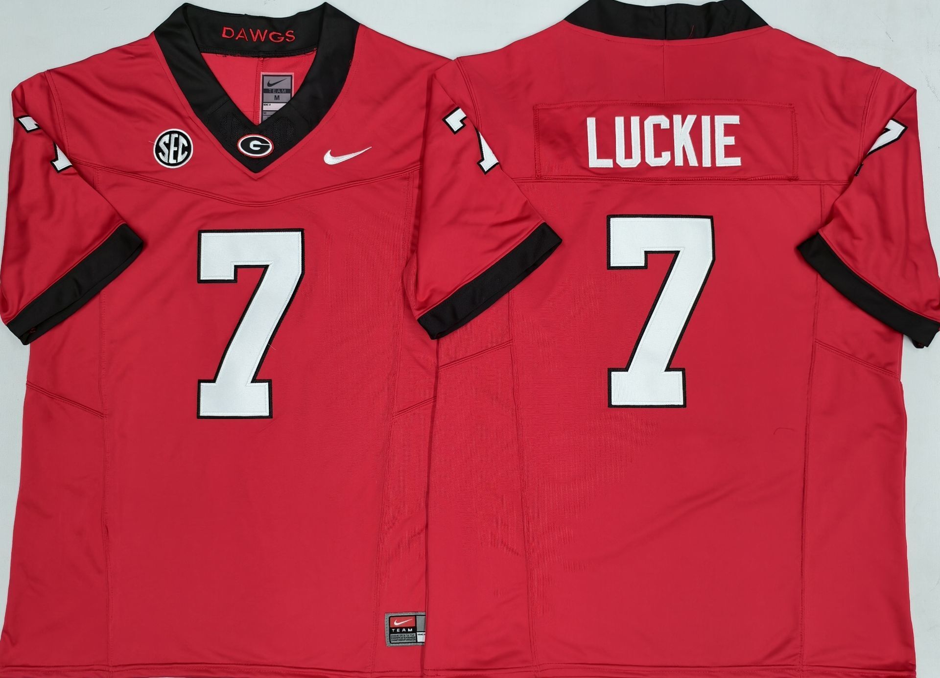 Men's Georgia Bulldogs #7 Lawson Luckie Red 2025 F.U.S.E. Stitched Jersey