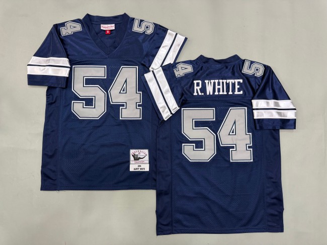 Men's Dallas Cowboys #54 Randy White Navy 'MN' 1984 Throwback Stitched Jersey