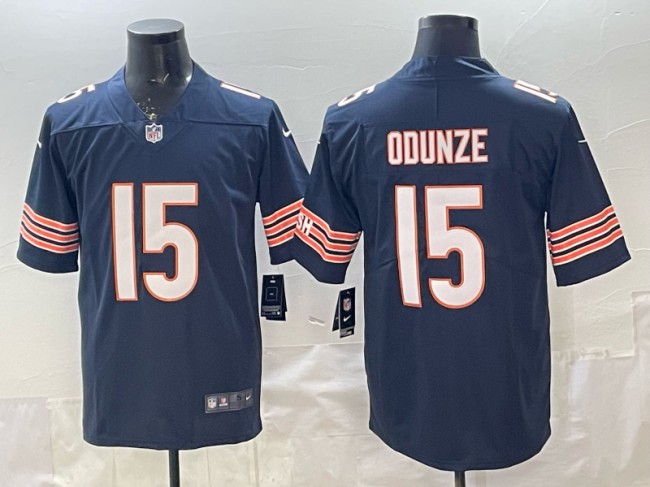 Men's Chicago Bears #15 Trevor Siemian Navy Vapor untouchable Limited Stitched Jersey