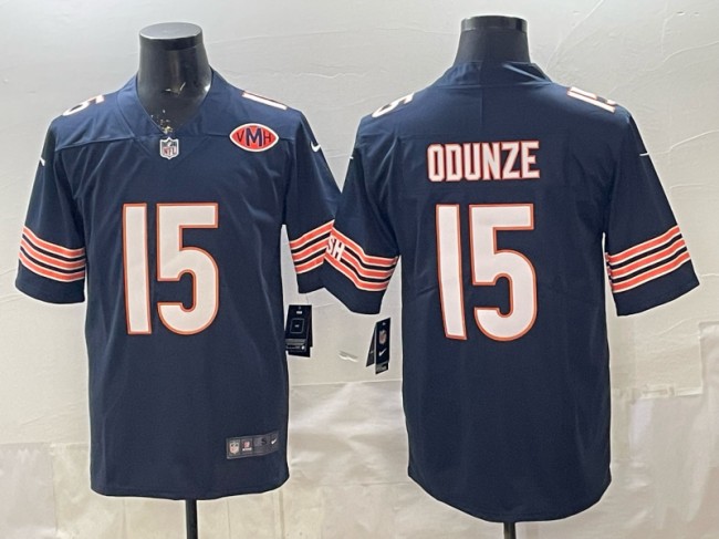 Men's Chicago Bears #15 Trevor Siemian Navy VMH Vapor untouchable Limited Stitched Jersey