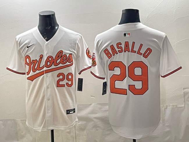 Men's Baltimore Orioles #29 Samuel Basallo White 2025 Limited Stitched Baseball Jersey