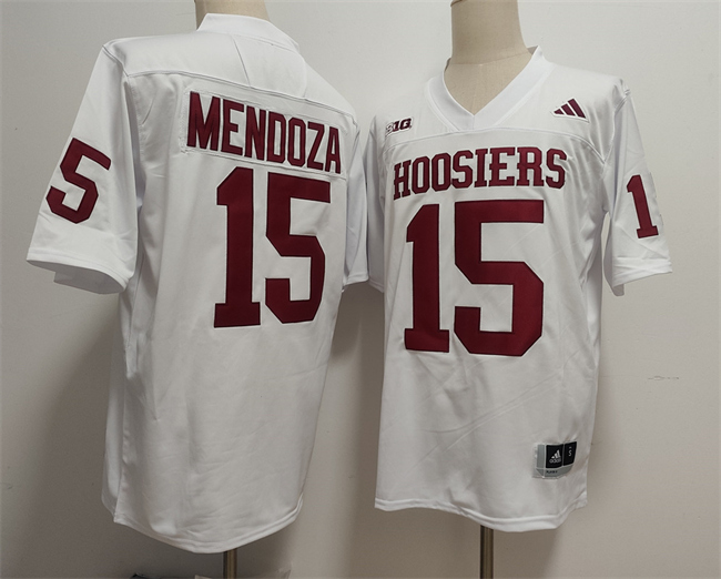 Men's Indiana Hoosiers #15 Fernando Mendoza White Stitched Football Jerseys