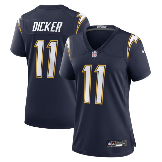 Women's Los Angeles Chargers #11 Cameron Dicker Navy Nike Alternate Game Stitched NFL Jersey