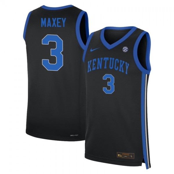 Men's Kentucky Wildcats #3 Tyrese Maxey Black Nike Stitched NCAA Basketball Jersey