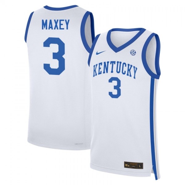 Men's Kentucky Wildcats #3 Tyrese Maxey White Nike Stitched NCAA Basketball Jersey