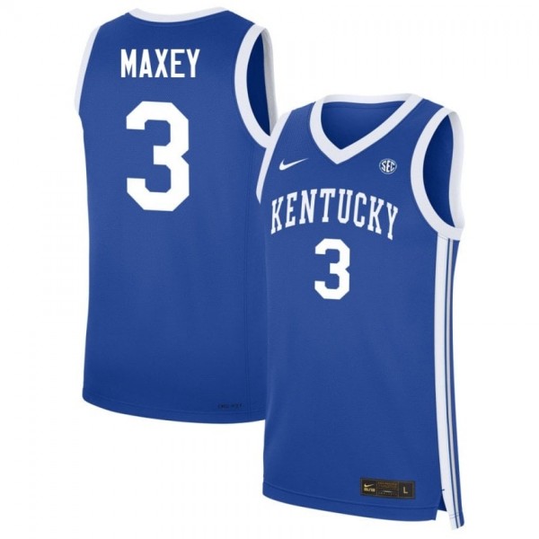 Men's Kentucky Wildcats #3 Tyrese Maxey Royal Nike Stitched NCAA Basketball Jersey