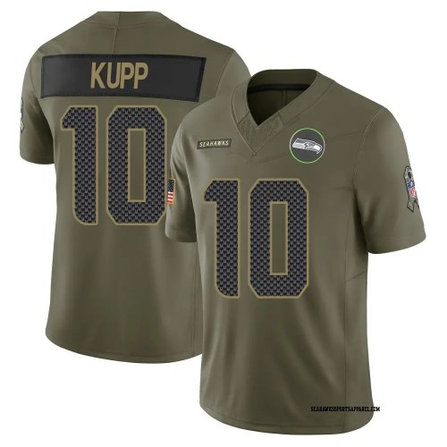 Men's Seattle Seahawks #10 Cooper Kupp Olive 2025 Salute to Service F.U.S.E. Vapor Limited Stitched Jersey