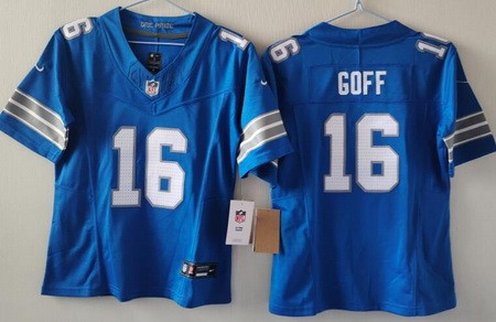 Women's Detroit Lions #16 Jared Goff Limited Blue 2024 FUSE Vapor Jersey