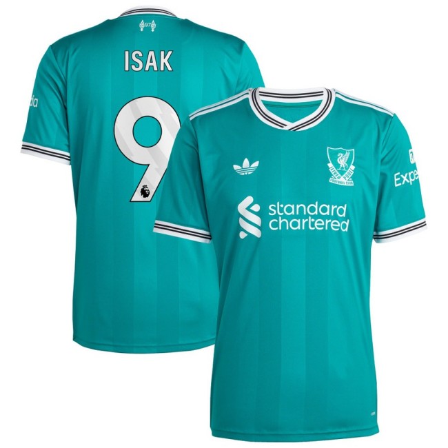 Men's Liverpool #9 Alexander Isak 2025-26 Green Jersey - Sublimated