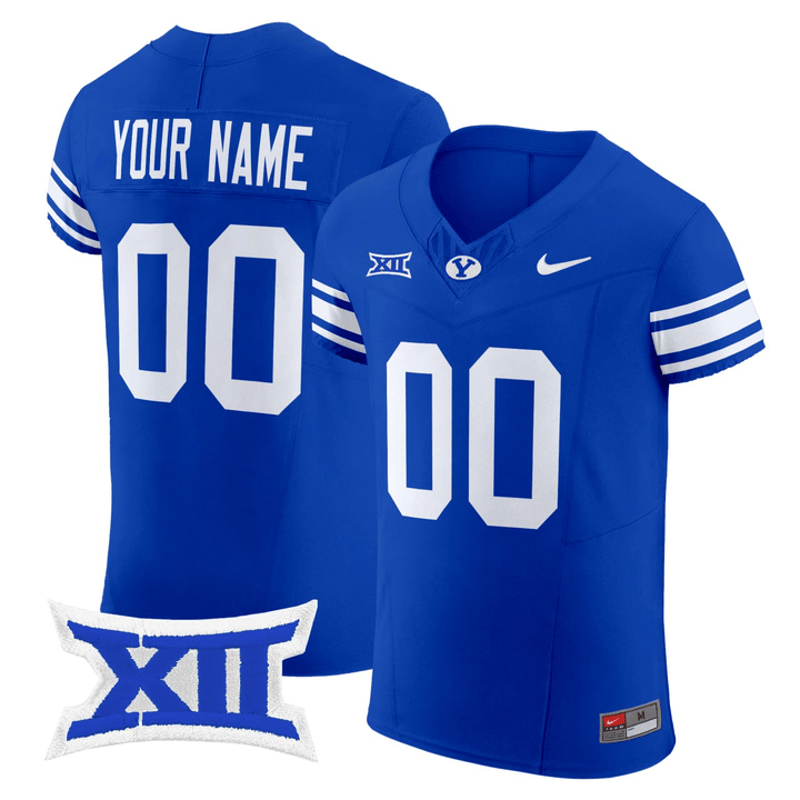 Men's & Women's & Youth BYU Cougars Football Custom Blue Vapor F.U.S.E. Elite Stitched Jersey