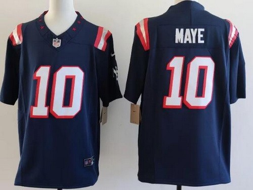 Youth New England Patriots #10 Drake Maye Limited Navy Rivalries Fashion Nike FUSE Vapor Stitched Jersey