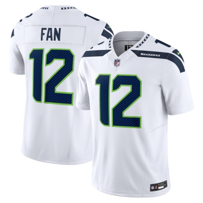 Men's & Women's & Youth Seattle Seahawks #12 Fan White 2025 F.U.S.E. Nike Vapor Limited Stitched Jersey