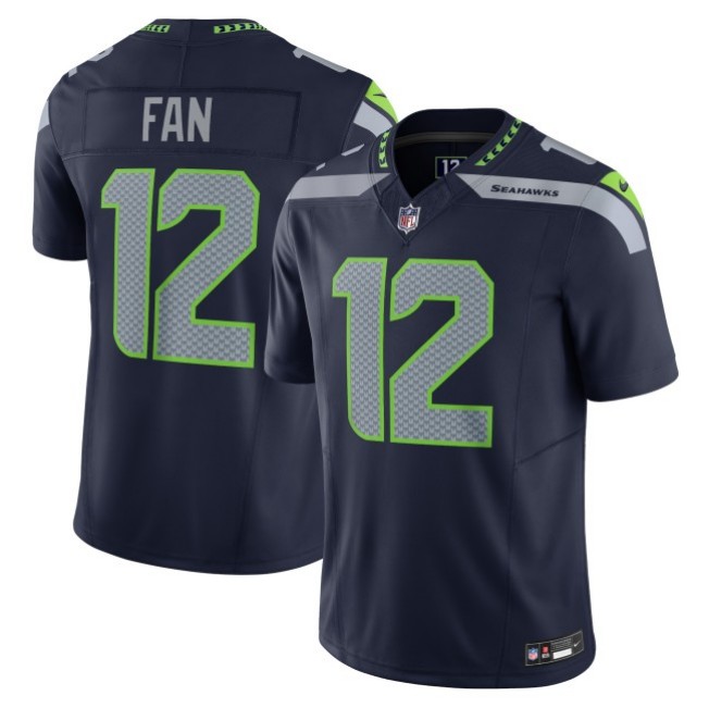 Men's & Women's & Youth Seattle Seahawks #12 Fan Navy 2025 F.U.S.E. Nike Vapor Limited Stitched Jersey