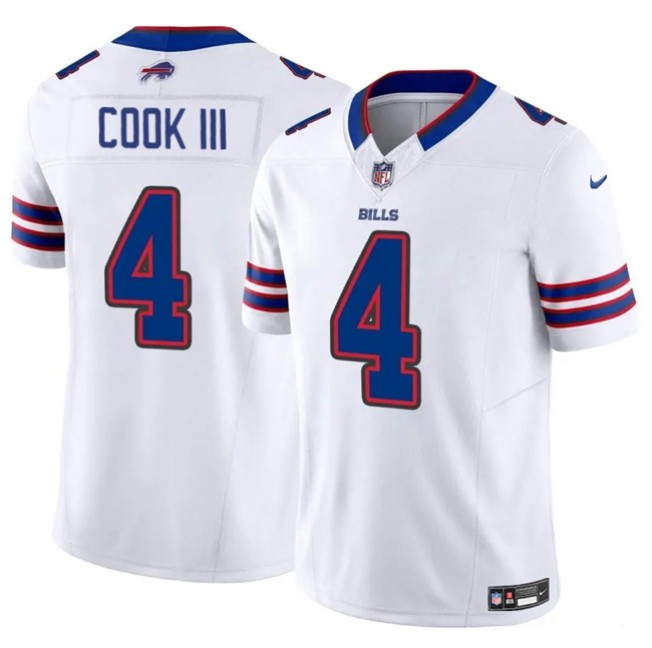Women's Buffalo Bills #4 James Cook III White 2025 F.U.S.E. Vapor Untouchable Limited Stitched Football Jersey