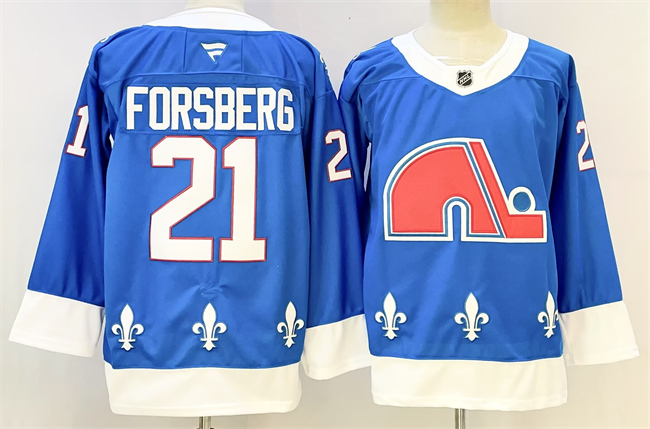 Men's Colorado Avalanche #21 Peter Forsberg Blue 2025 Stitched With C Patch Hockey Jersey