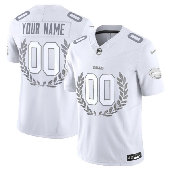 Nike Buffalo Bills Platinum MVP FUSE Vapor Limited Custom Stitched NFL Jersey