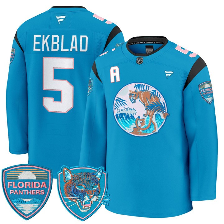 Men's & Women's & Youth Florida Panthers #5 Aaron Ekblad ‘SoFlo Night Edition’ Premium Stitched Jersey