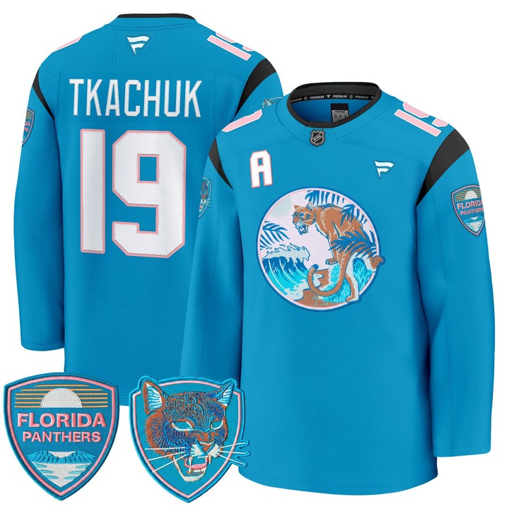 Men's & Women's & Youth Florida Panthers #19 Matthew Tkachuk ‘SoFlo Night Edition’ Premium Stitched Jersey