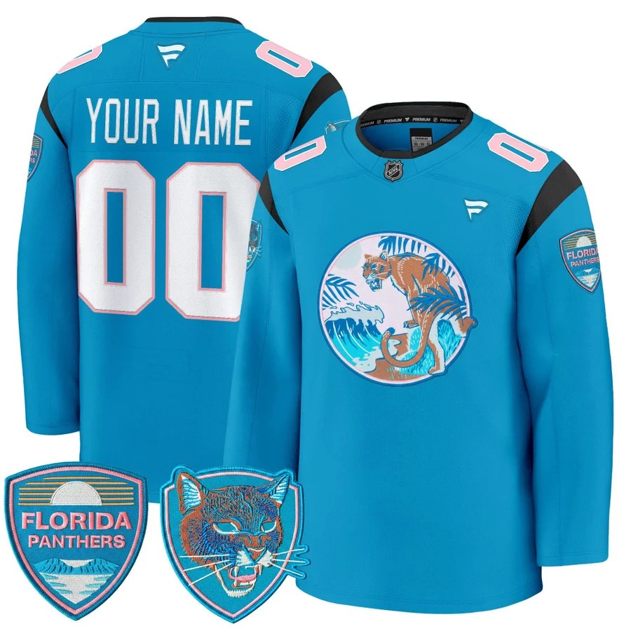 Men's & Women's & Youth Florida Panthers Custom ‘SoFlo Night Edition’ Premium Stitched Jersey