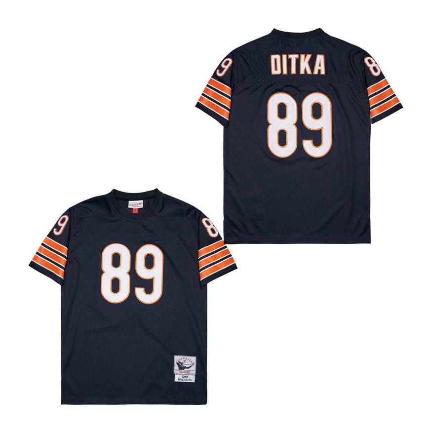 Men's Chicago Bears #89 Mike Ditka Navy 1966 Throwback Jersey
