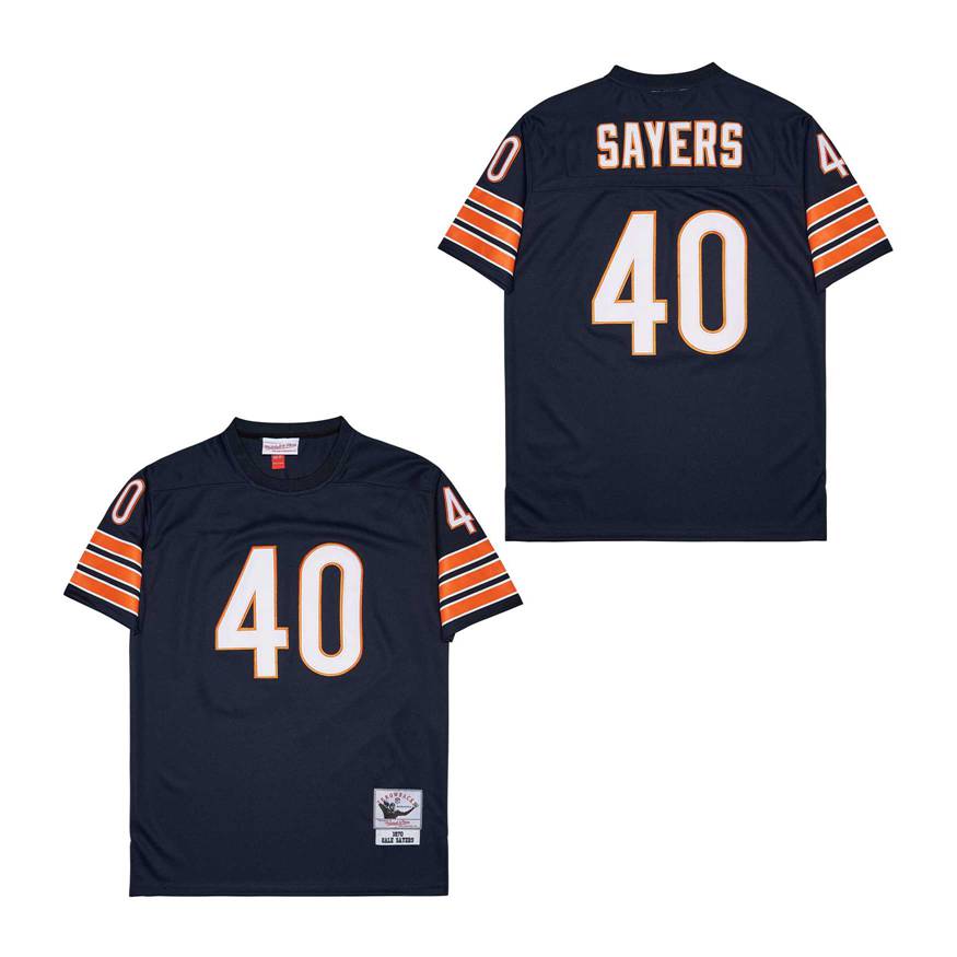Men's Chicago Bears #40 Gale Sayers Navy 1970 Throwback Jersey