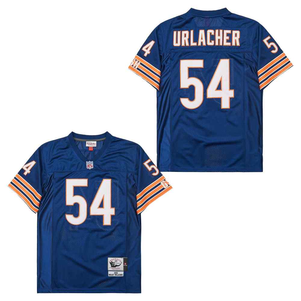 Men's Chicago Bears #54 Brian Urlacher Navy 2001 Throwback Mesh Jersey