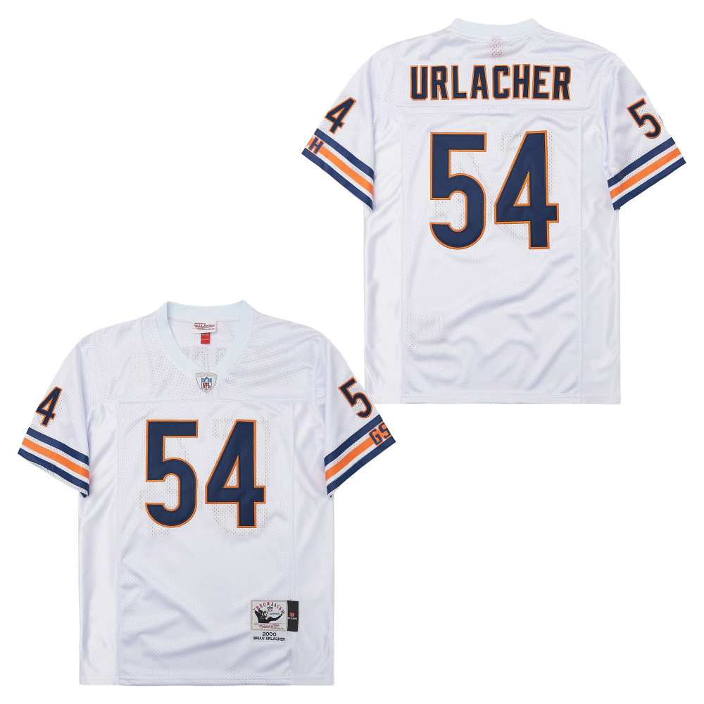 Men's Chicago Bears #54 Brian Urlacher White 2000 Throwback Mesh Jersey