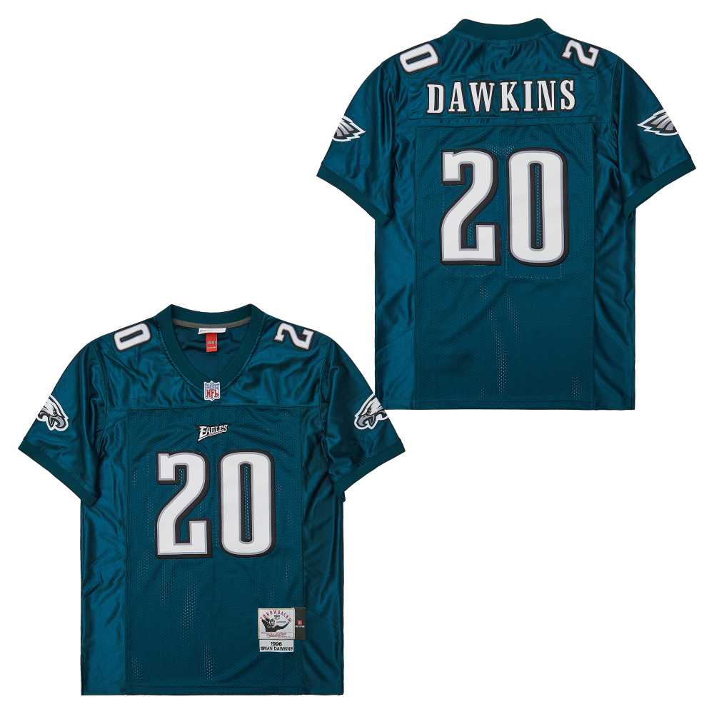 Men's Philadelphia Eagles #20 Brian Dawkins Green 1996 Throwback Jersey