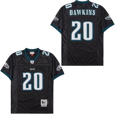 Men's Philadelphia Eagles #20 Brian Dawkins Black 2003 Throwback Jersey