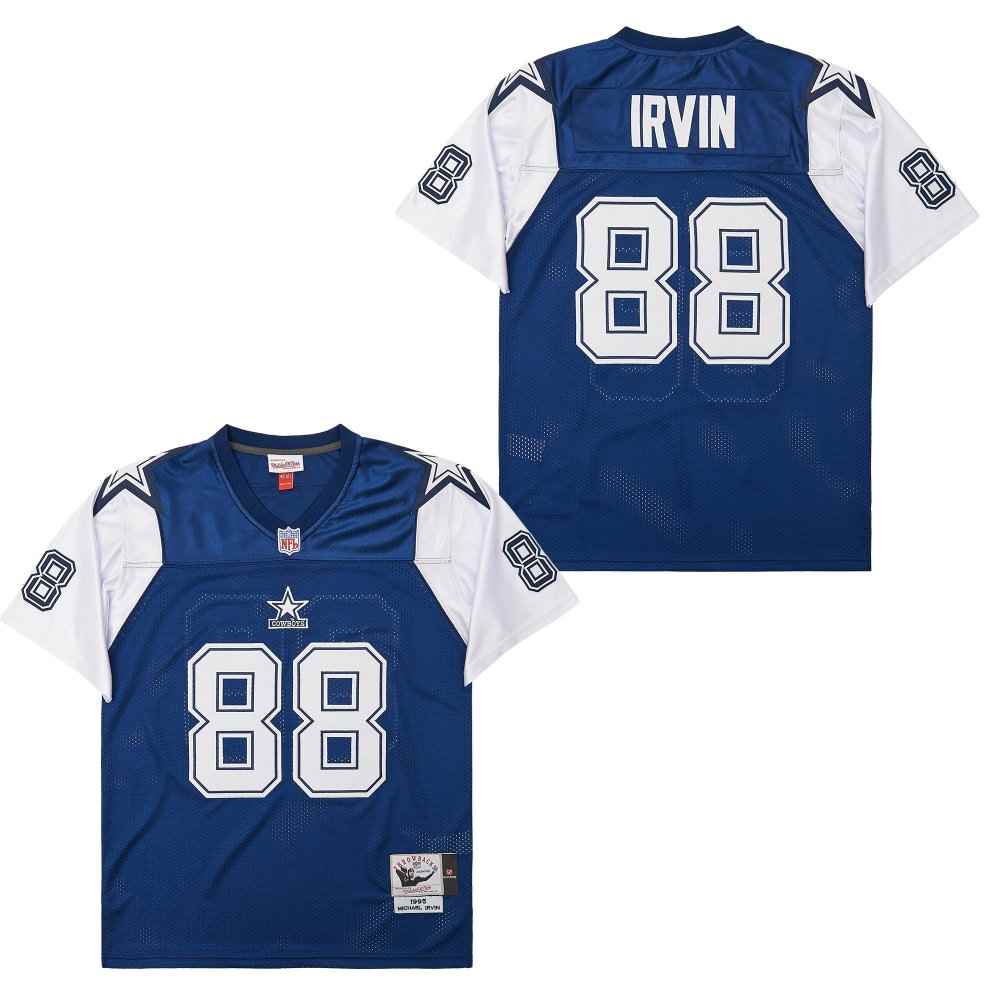 Men's Dallas Cowboys #88 Michael Irvin Navy 1995 Throwback Jersey