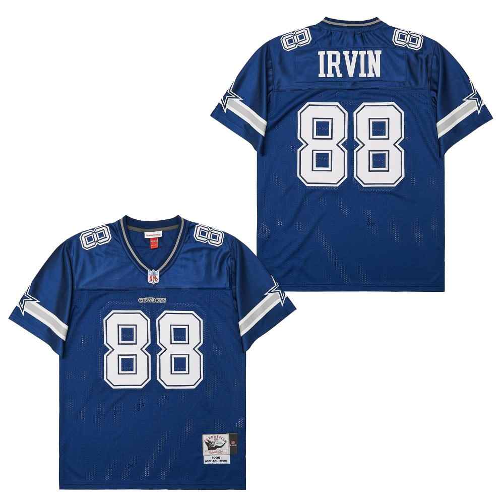 Men's Dallas Cowboys #88 Michael Irvin Navy 1996 Throwback Jersey