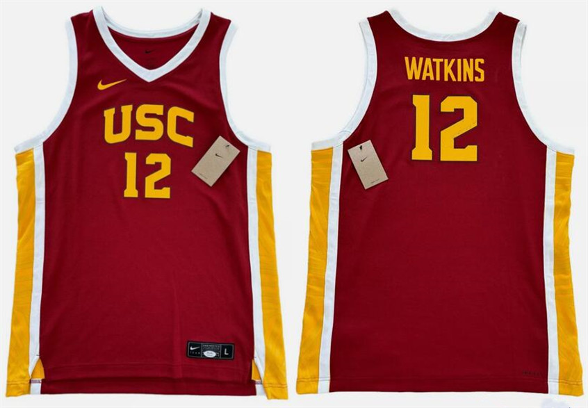 Custom Men's Nike USC Trojans Red Stitched College Basketball Jersey
