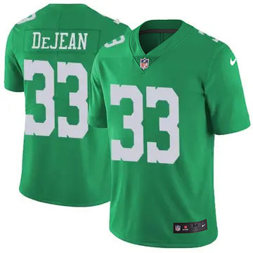 Men's Philadelphia Eagles #33 Cooper DeJean Vapor Nike Limited Color Rush Green NFL Stitched Jersey