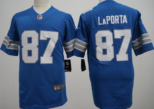 Youth Detroit Lions #87 Sam Laporta Nike Limited Blue Vapor NFL Jersey