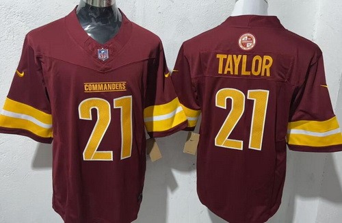 Men's Washington Commanders #21 Sean Taylor Nike Limited Red FUSE Vapor NFL Stitched Jersey