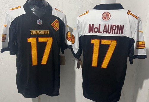 Men's Washington Commanders #17 Terry McLaurin Nike Limited Black Thanksgiving FUSE Vapor NFL Stitched Jersey
