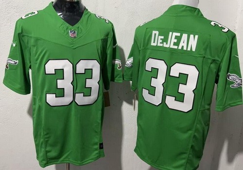Men's Philadelphia Eagles #33 Cooper DeJean Nike Limited Kelly Green FUSE Vapor NFL Stitched Jersey